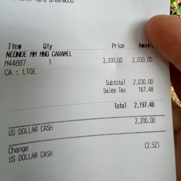 Louis Vuitton NeoNoe MM bucket bag Caramel Beautiful Receipt Shoulder Crossbody - Picture 9 of 16